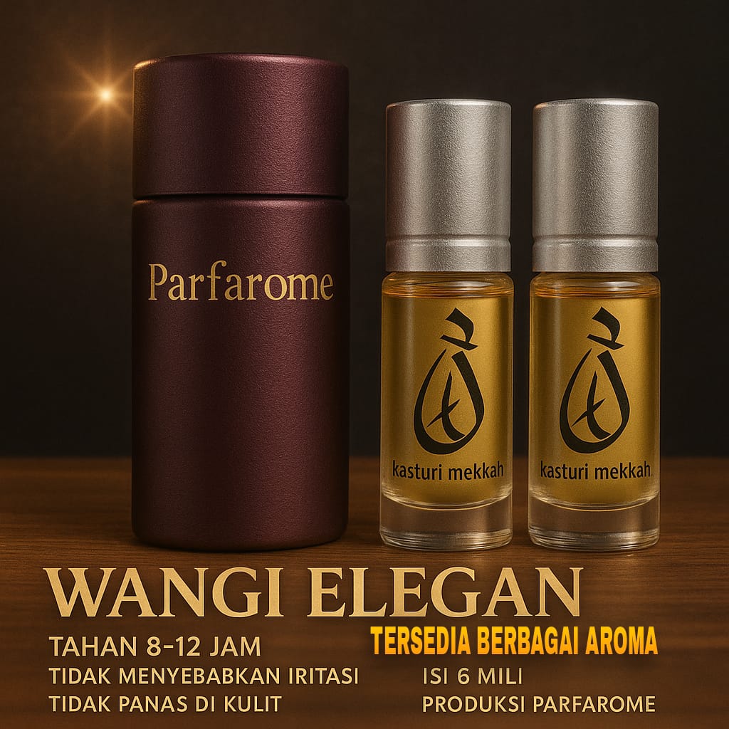 Banner AA Parfume dengan botol parfum elegan